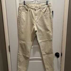 Universal Thread, Super Stretch, High Rise Skinny Jeans, Beige Size 12R